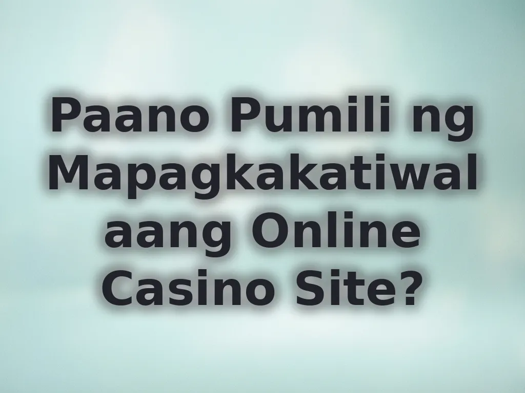 Pumili ng betting site